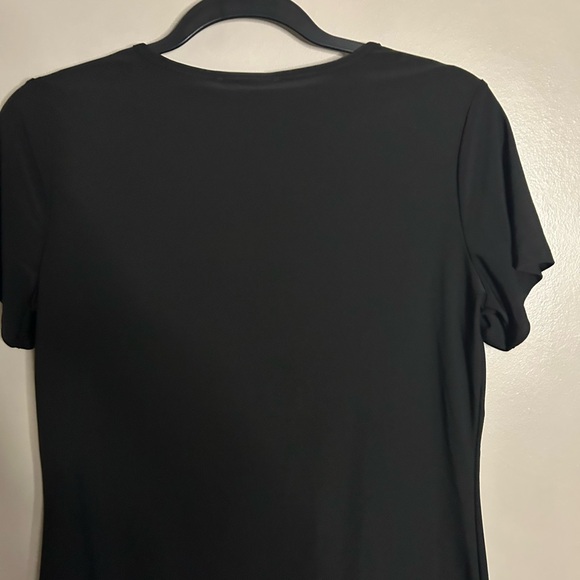 NWT Antthony Originals black slinky short sleeved top size S - Picture 10 of 11